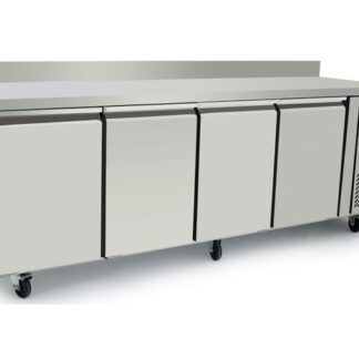 Atosa EPF3442HDSB 4 Door Table Fridge with Splash Back, 510 Litres