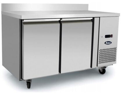 Atosa EPF3462HDSB 2 Door Table Freezer with Splash Back, 280 Litres