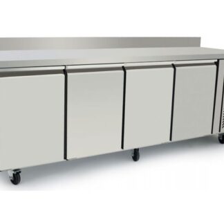 Atosa EPF3482HDSB 4 Door Table Freezer with Splash Back, 510 Litres