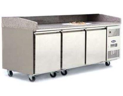 Atosa EPF3485GR + VRX2000/330 3 Door Pizza Counter Fridge with VRX Unit & GN Pans, 375 Litres