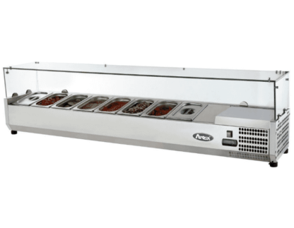 Atosa VRX1400/330 Countertop Topping Unit with 6 x 1/4 GN Pans/Lids, 1415mm