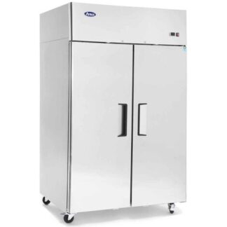 Atosa YBF9218GR Slimline Upright Double Door Fridge, 900 Litres