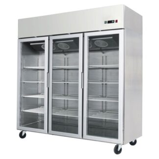 Atosa YCF9409GR Triple Glass Door Slimline Upright Freezer, 1390 Litres