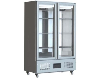 Foster FSL800G Slimline Upright Glass Double Door Refrigerated Cabinet, 800 Litres